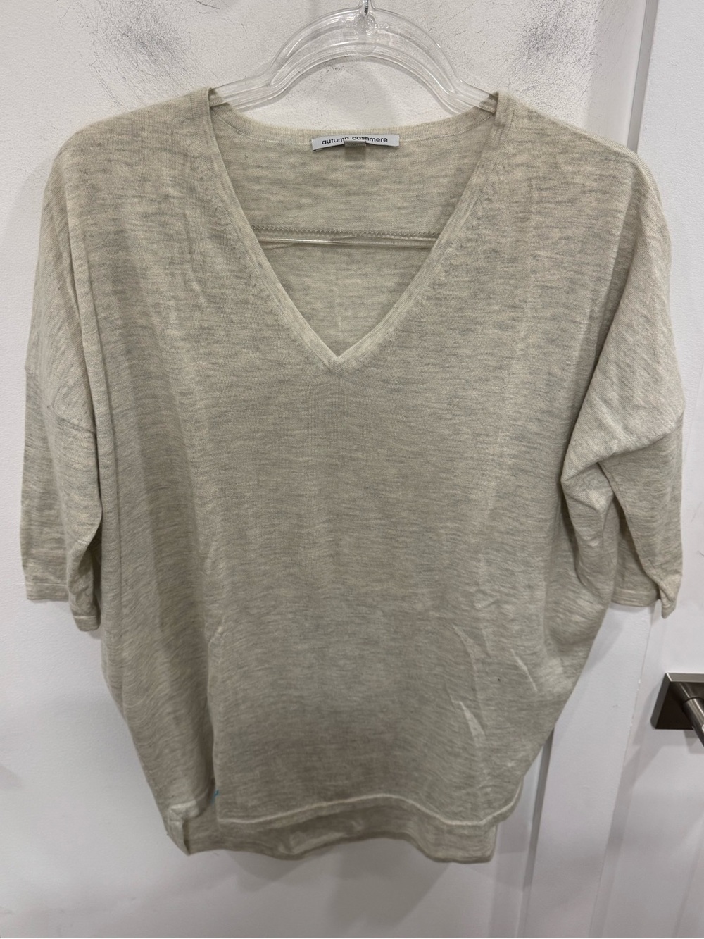 Autumn Cashmere V-Neck Short Sleeve Top